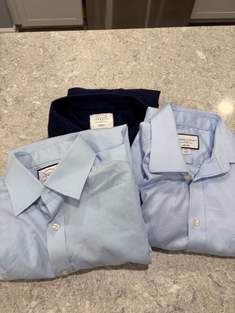 Charles Tyrwhitt Light Blue And Navy Men's Dress Shirt Set
